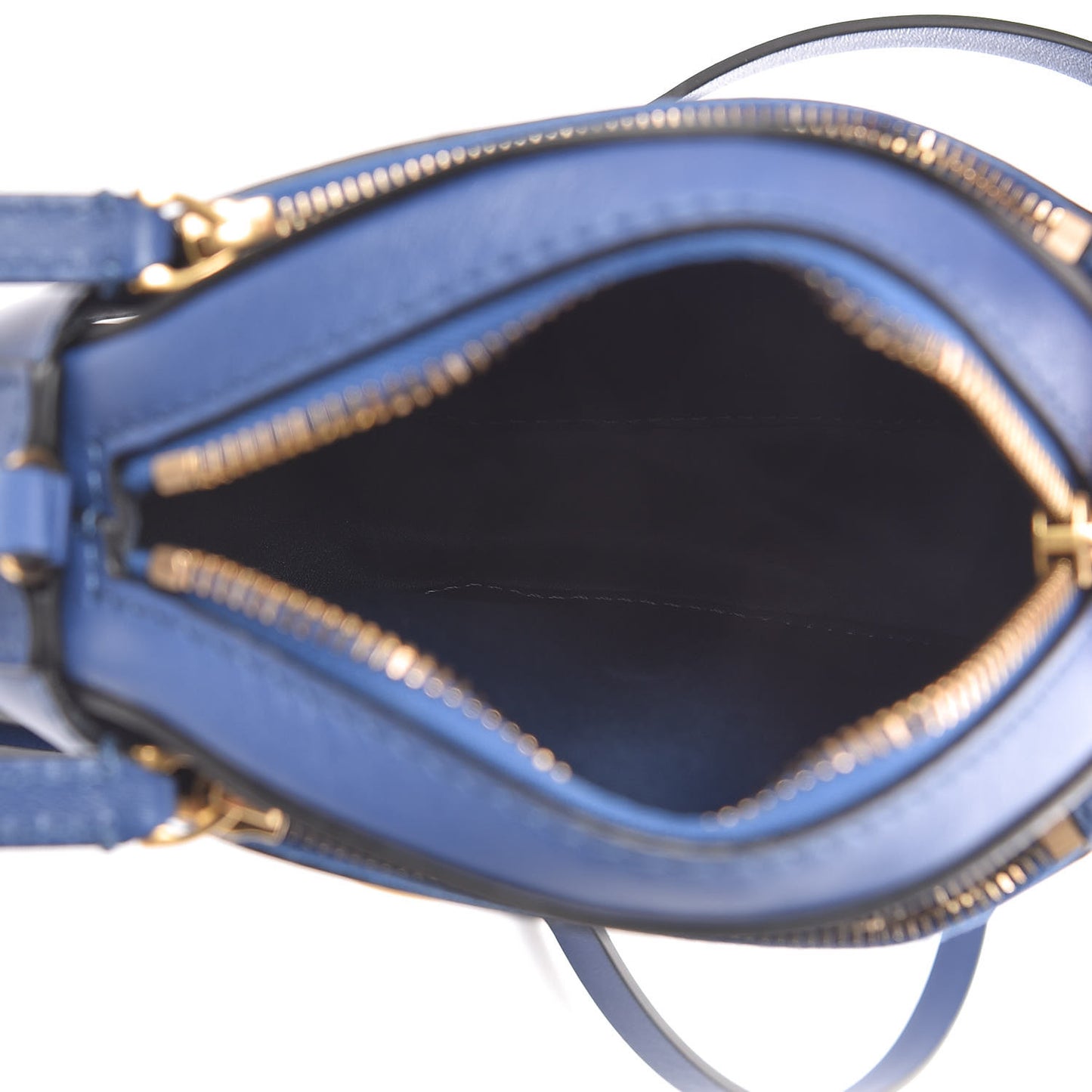 Calfskin VLogo Round Crossbody Bag Blue