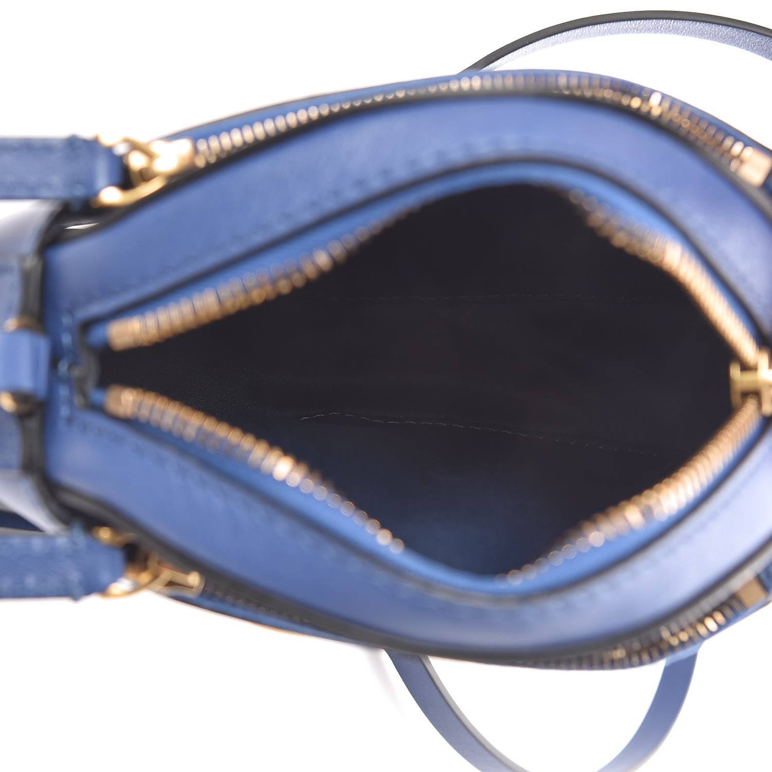 Valentino Garavani Calfskin VLogo Round Crossbody Bag Blue 5 of 10
