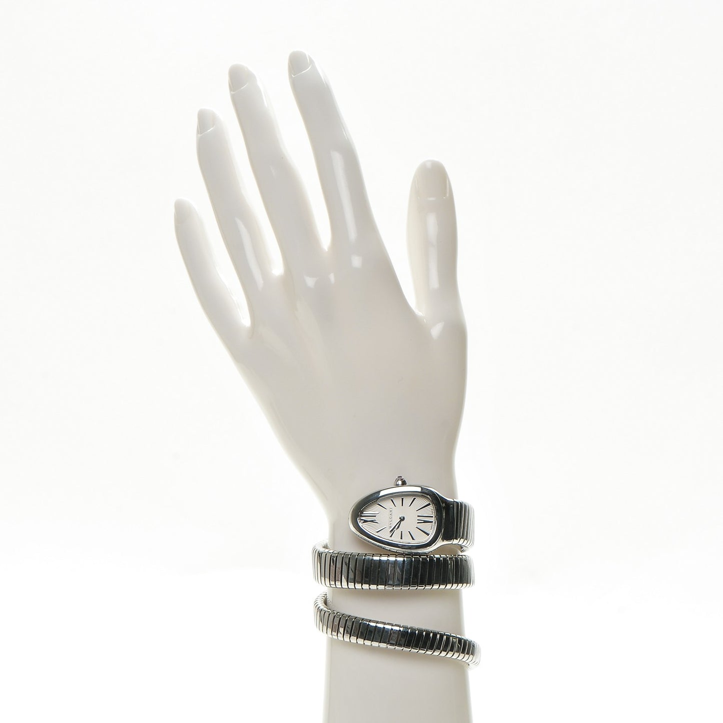 Stainless Steel 35mm Serpenti Tubogas Double Spiral Quartz Watch