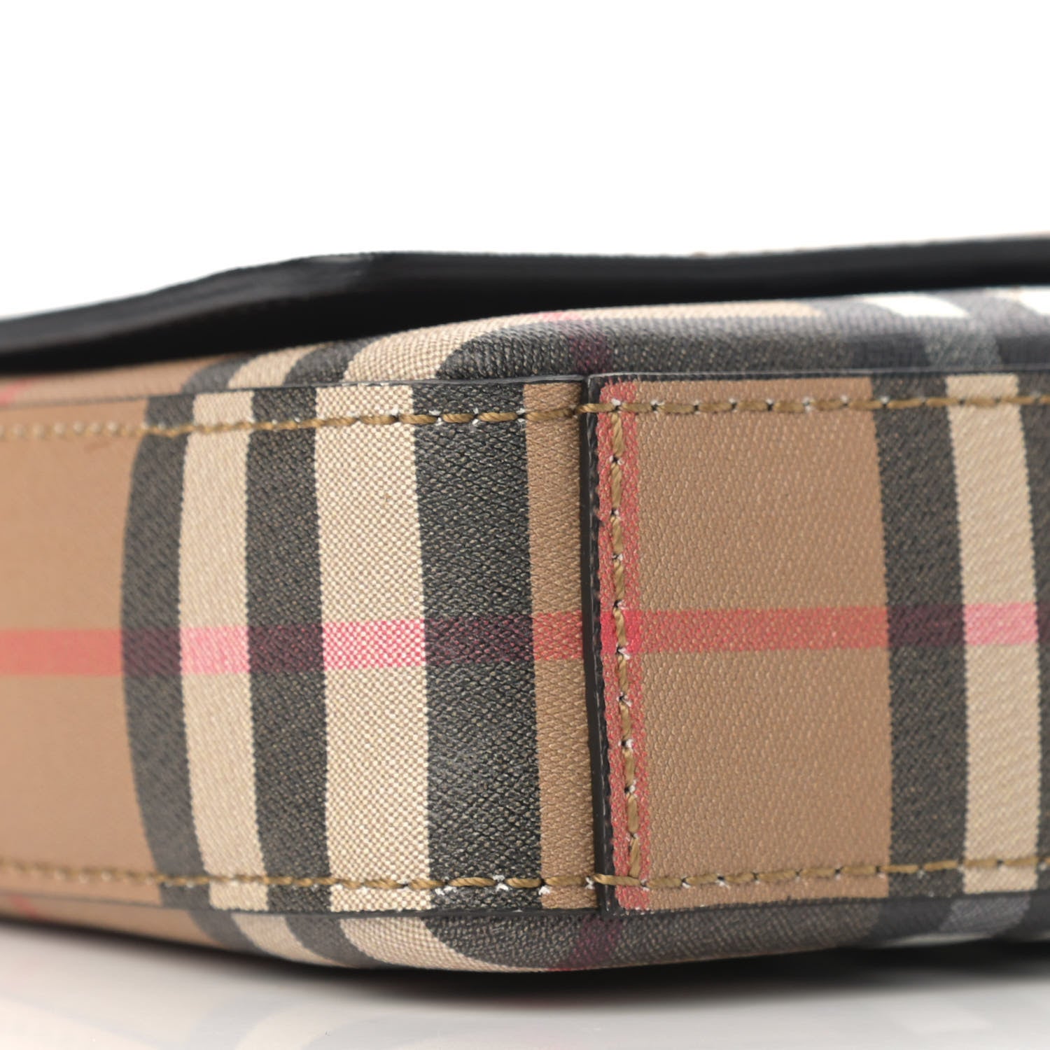 Burberry House Check Tartan Mix Hampshire Crossbody Antique Yellow Black 5 of 12