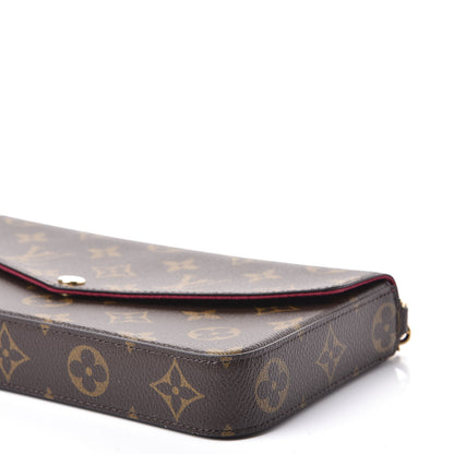 Louis Vuitton Monogram Pochette Felicie Chain Wallet Fuchsia 7 of 10
