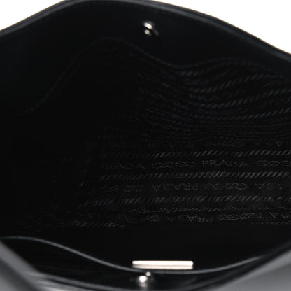 Prada Spazzolato Cleo Shoulder Bag Black 4 of 7