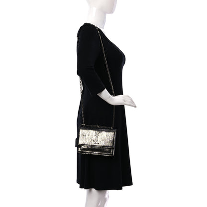 Saint Laurent Metallic Lambskin Lame Small Monogram Sunset Black Platine 2 of 10