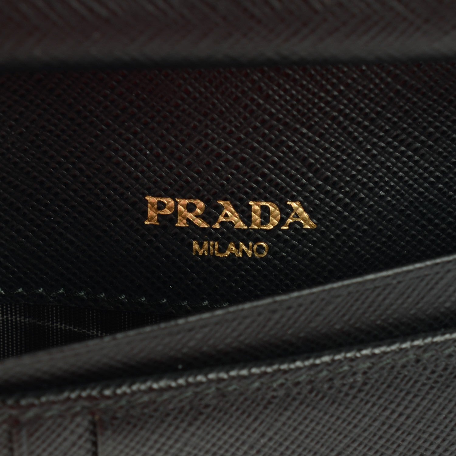 Prada Saffiano Metal Compact Wallet Black 6 of 7