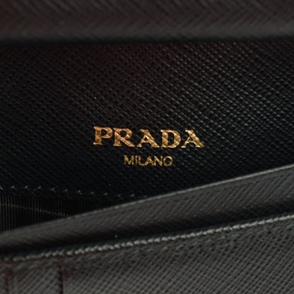 Prada Saffiano Metal Compact Wallet Black 6 of 7