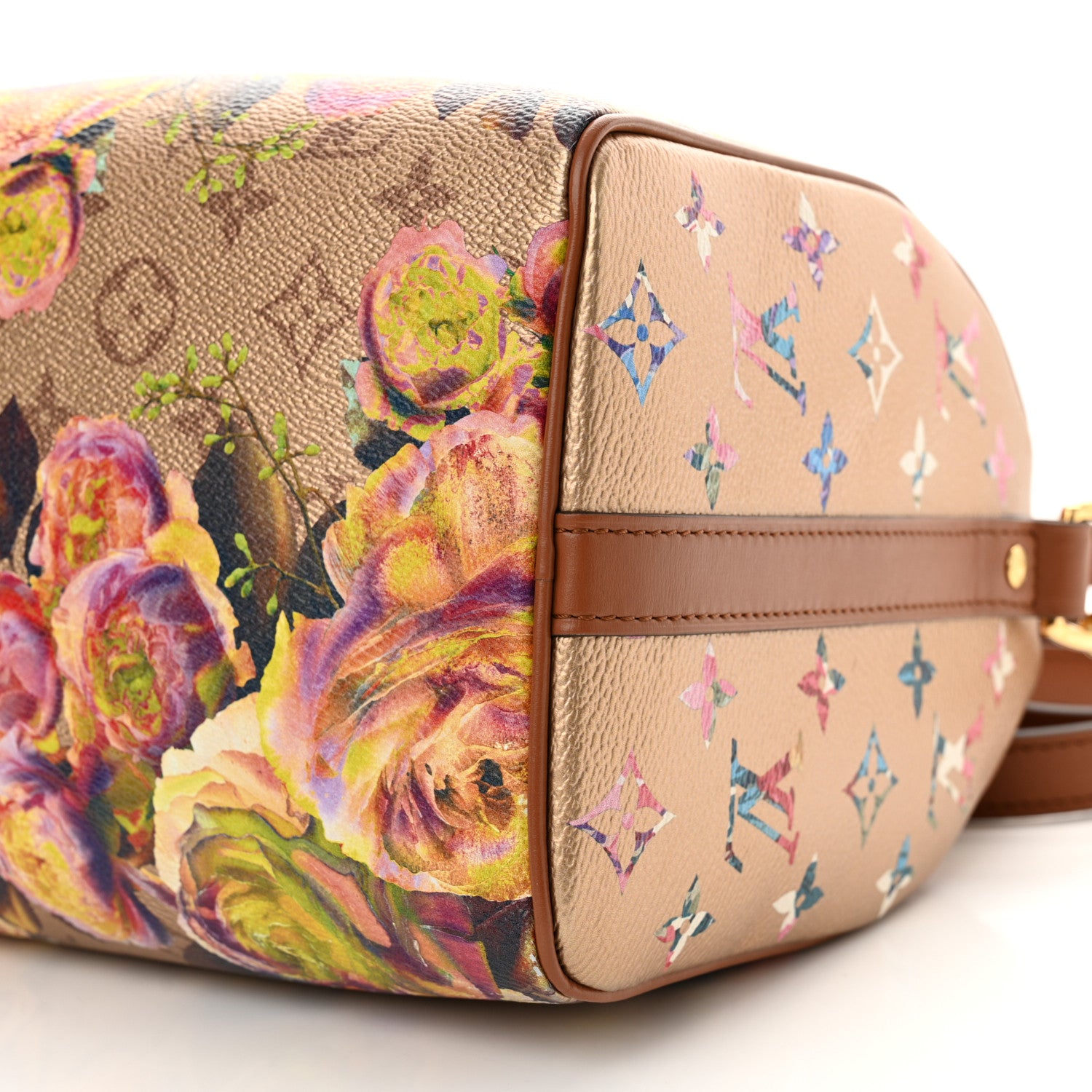Louis Vuitton Metallic Monogram LV Garden Speedy Bandouliere 25 Gold 9 of 10