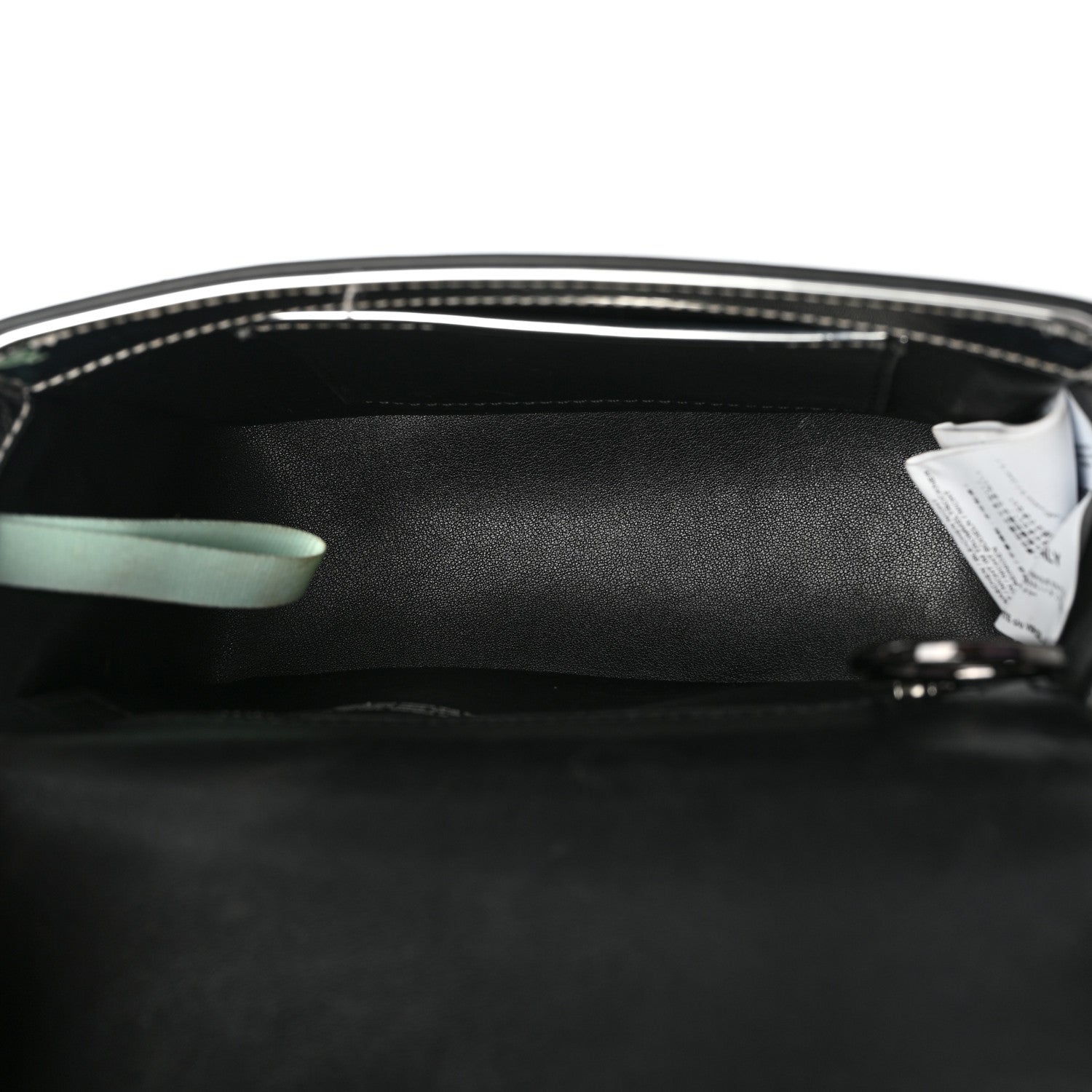 Off-White Patent Mirror Binder Clip Bag Silver 4 of 11