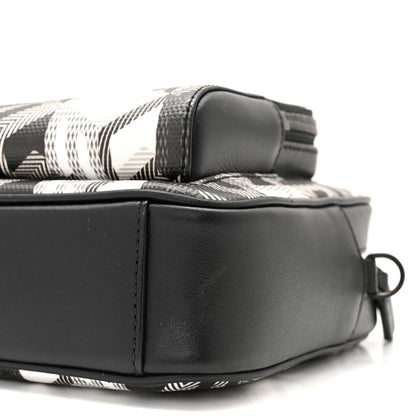 MCM Jacquard Cubic Monogram Klassic Crossbody Bag Black White 9 of 9