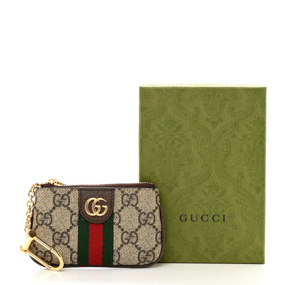 Gucci GG Supreme Monogram Web Ophidia Key Case Beige New Acero 8 of 8