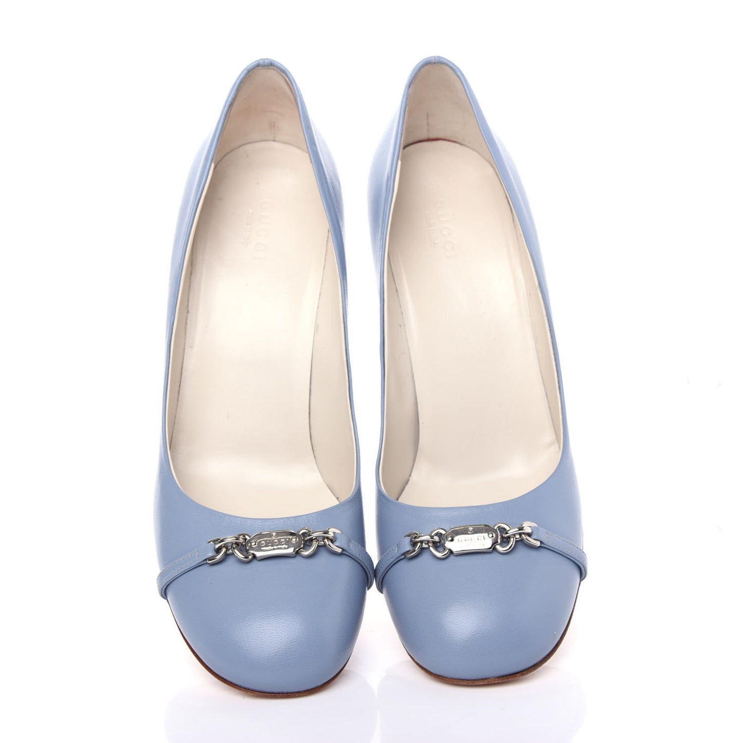 Nappa Logo Plate Pumps 40 Pastel Blue