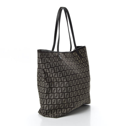 Fendi Zucchino Vitello Shopping Tote Testa di Moro Beige 3 of 8