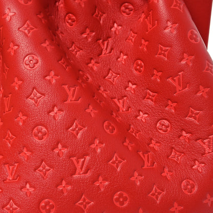 Louis Vuitton Calfskin Nanogram Embossed Clutch Red 7 of 11
