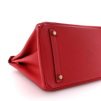 Hermes Epsom Birkin 30 Rouge Casaque 9 of 10