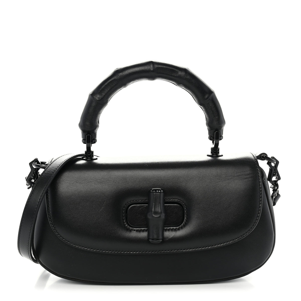 Calfskin Medium Bamboo Diva Black