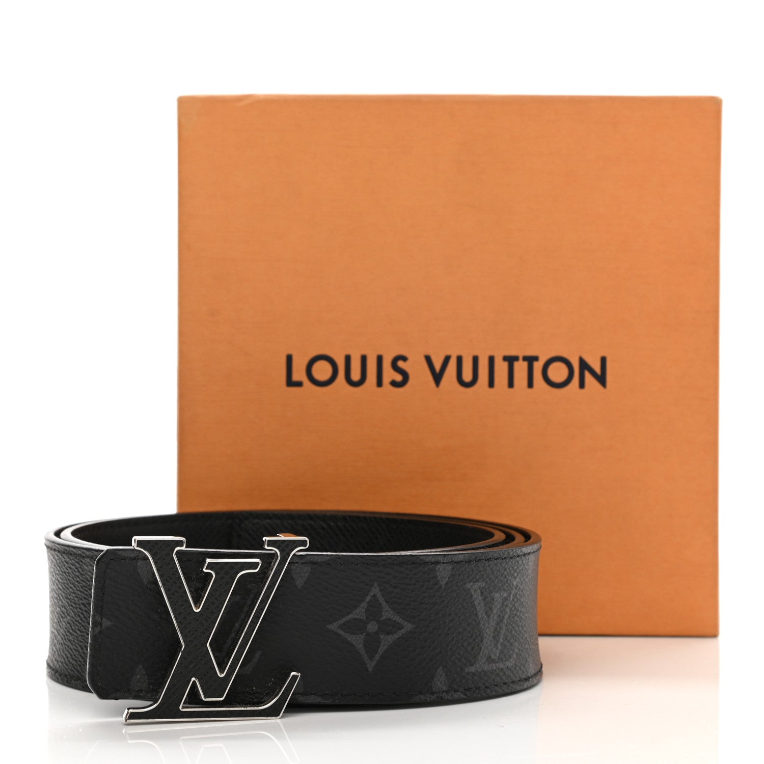 Louis Vuitton Monogram Eclipse Taigarama 40mm LV Initiales Reversible Belt 90 36 Black 6 of 6