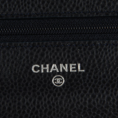 Chanel Caviar Quilted Wallet on Chain WOC Navy 6 of 8
