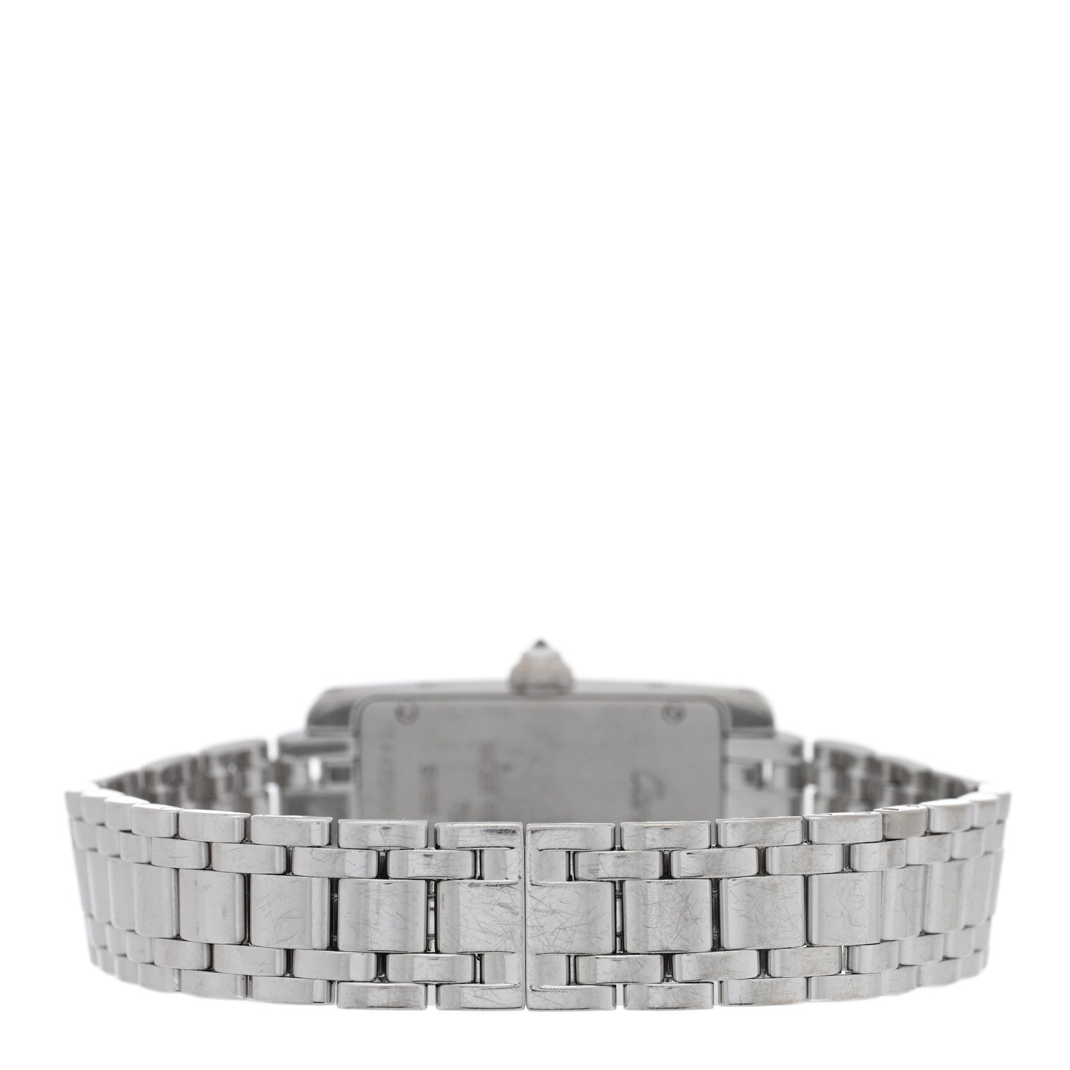 Cartier 18K White Gold Diamond Bezel 19mm Tank Americaine Quartz