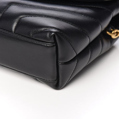 Saint Laurent Calfskin Y Quilted Monogram Toy Loulou Crossbody Bag Black 8 of 10