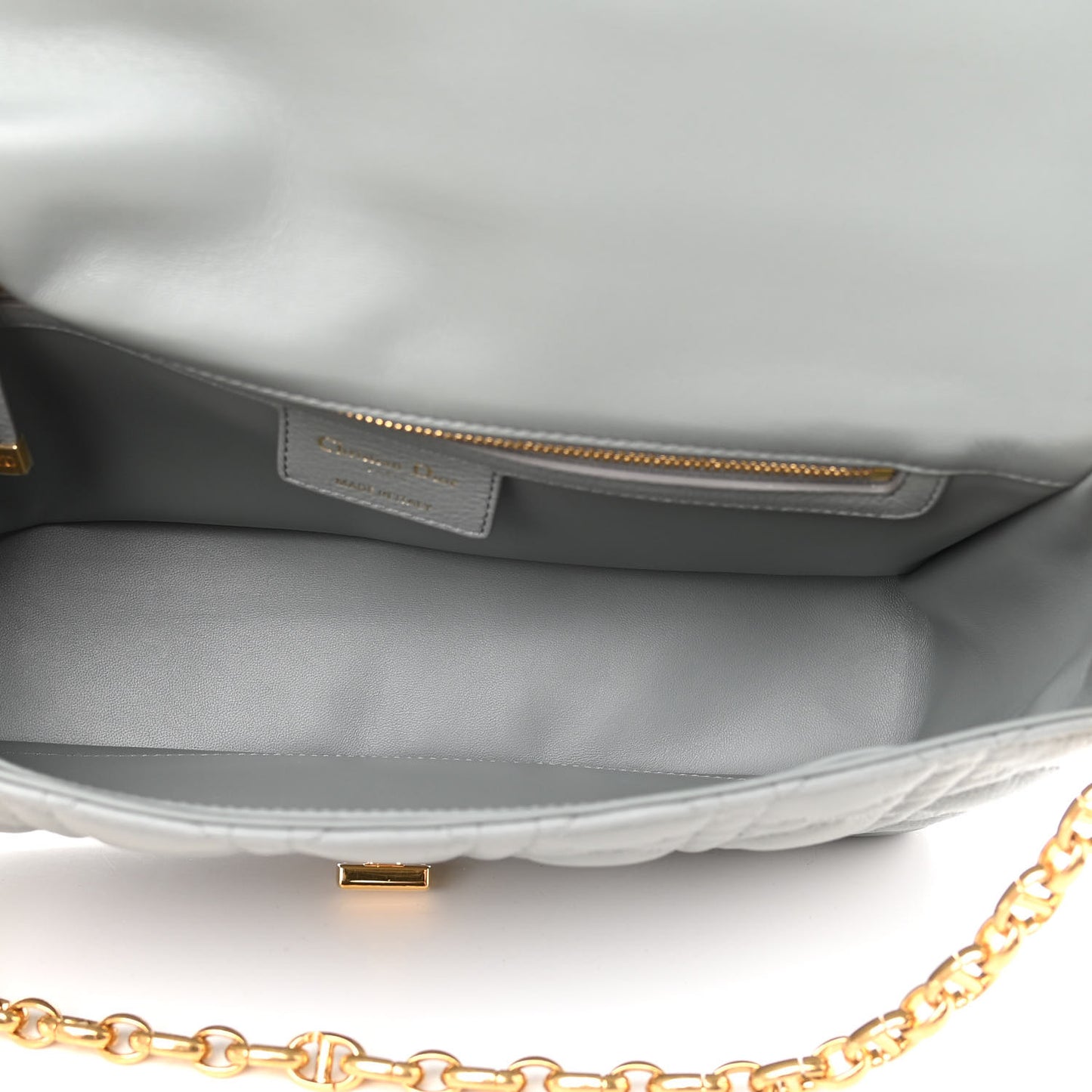 Lambskin Cannage Large Caro Bag Grey