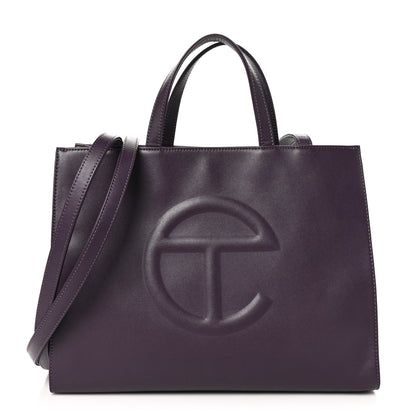 Telfar Vegan Leather Medium Shopping Bag Eggplant 1 of 9