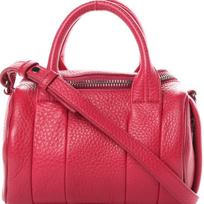 Alexander Wang Pebbled Lambskin Mini Rockie Fuchsia Rhodium Hardware 7 of 11