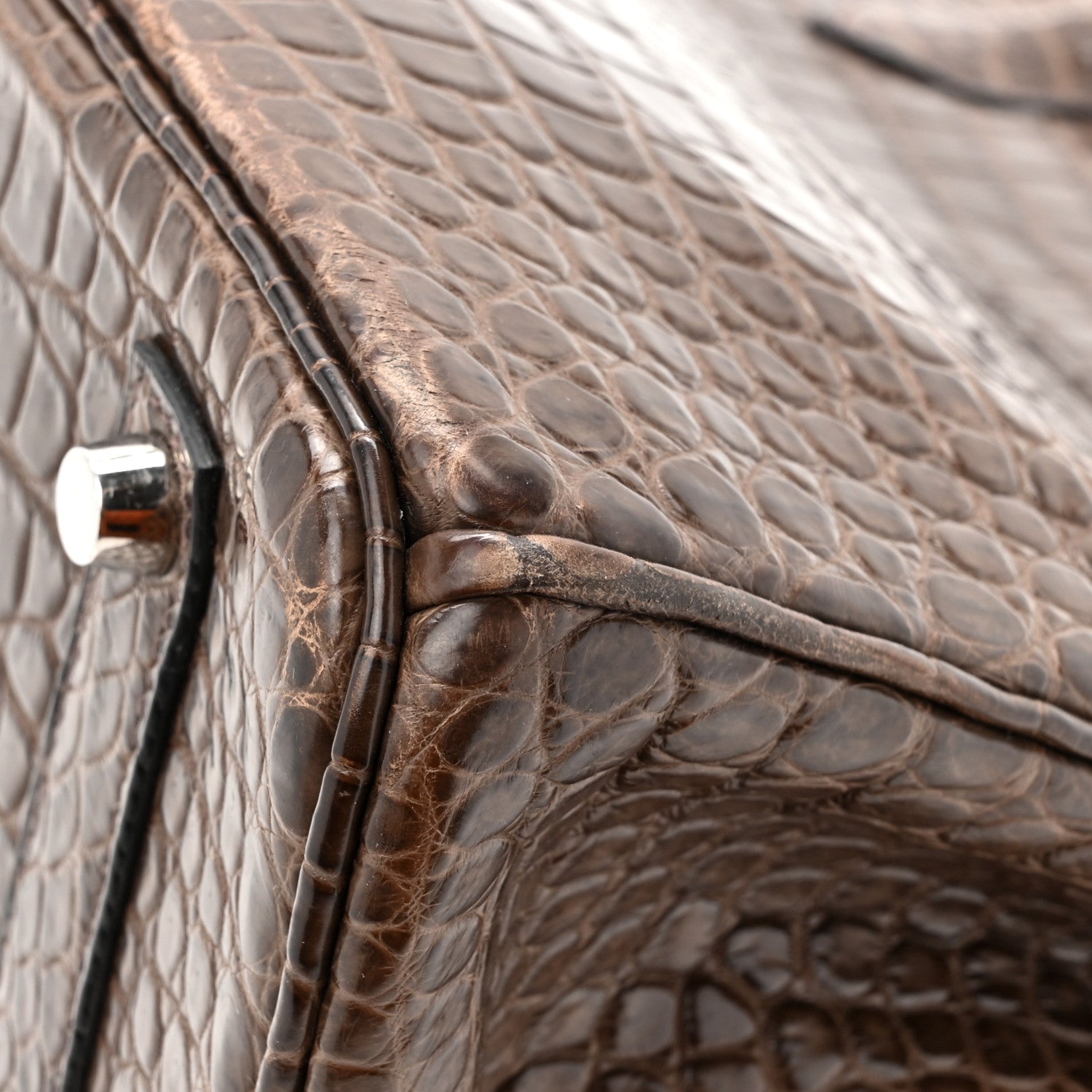 Hermes Matte Porosus Crocodile Birkin 35 Chocolate 14 of 14
