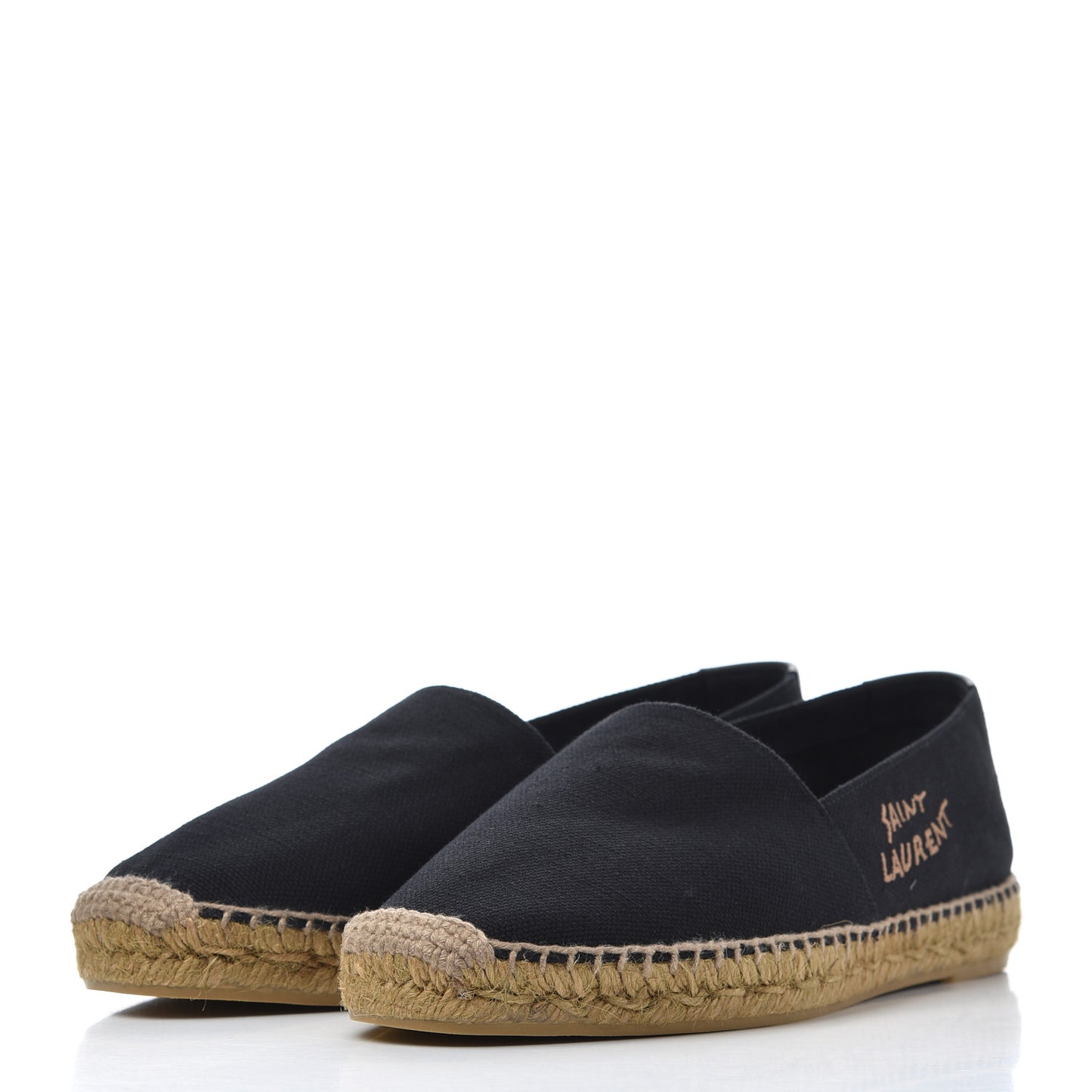 Canvas Nappa Elba Light Logo Embroidered Espadrilles 41 Black