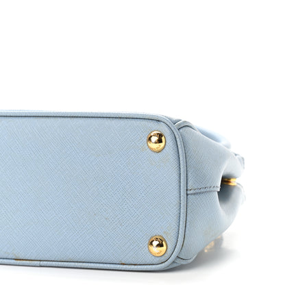 Prada Saffiano Micro Galleria Double Zip Tote Astrale 9 of 10