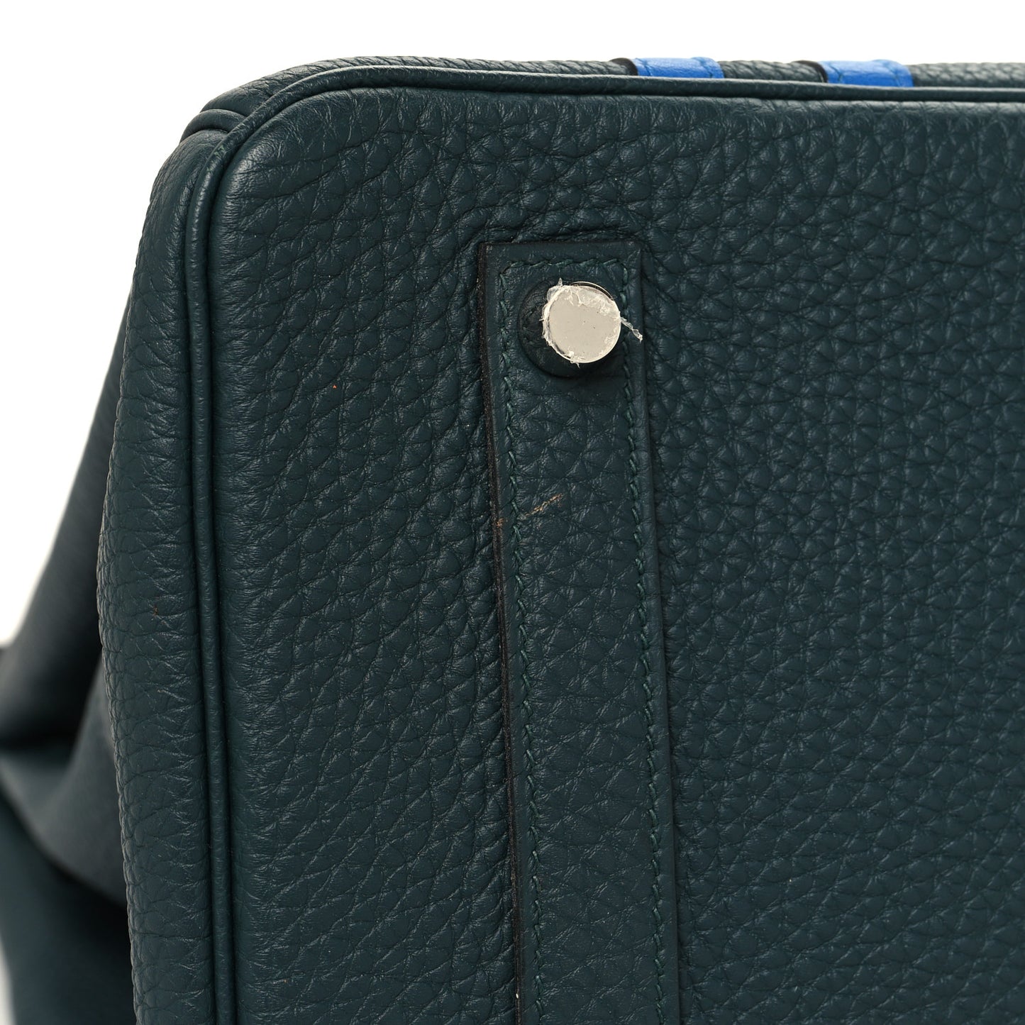 Togo Swift Officier Birkin 35 Vert Cypress Bleu Zellige