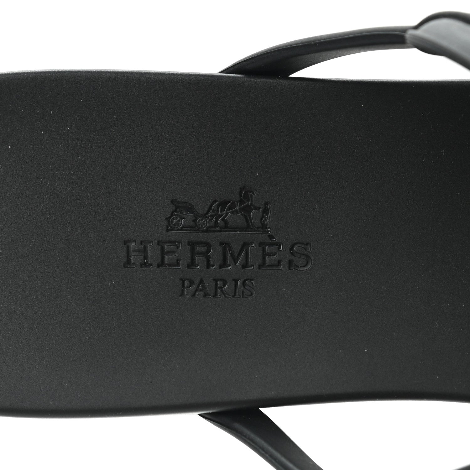 Hermes Rubber Womens Egerie Sandals 39 Black 7 of 9