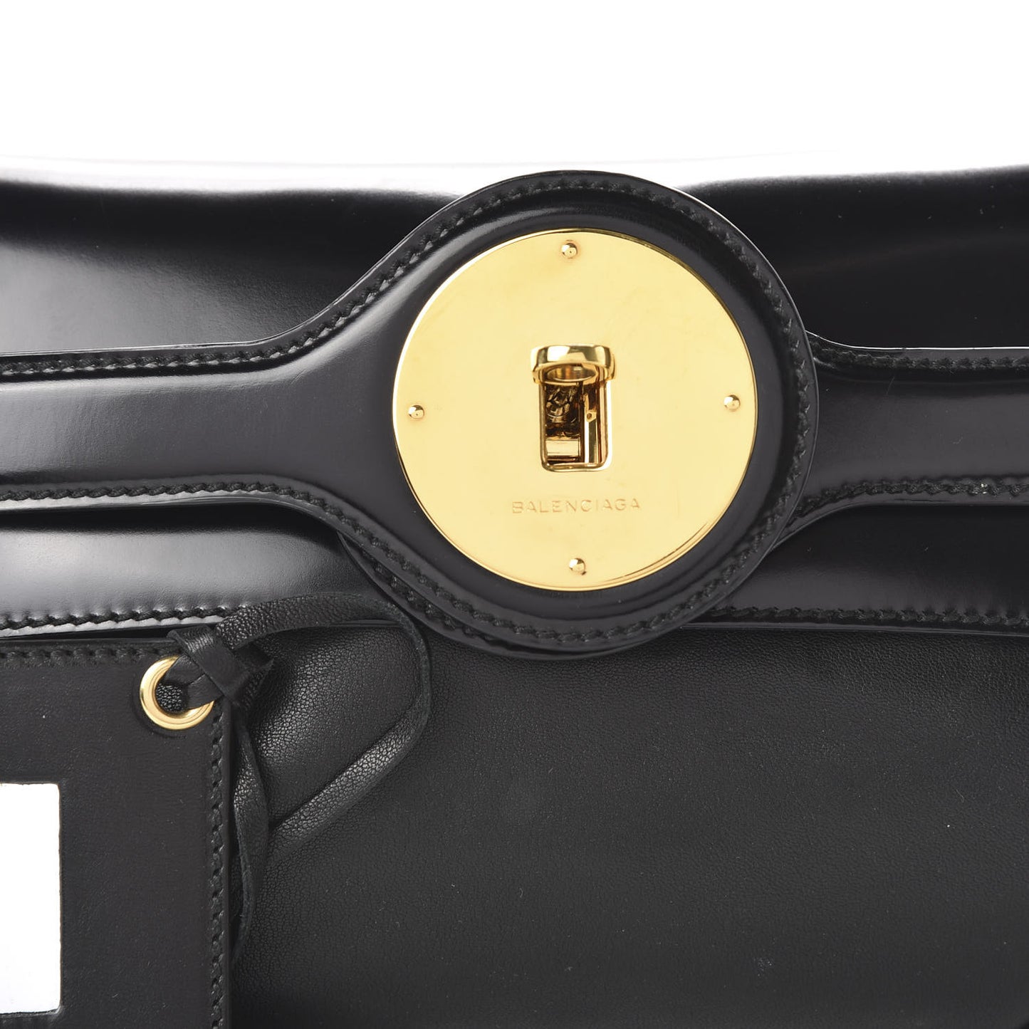 Calfskin Lune Clutch Black