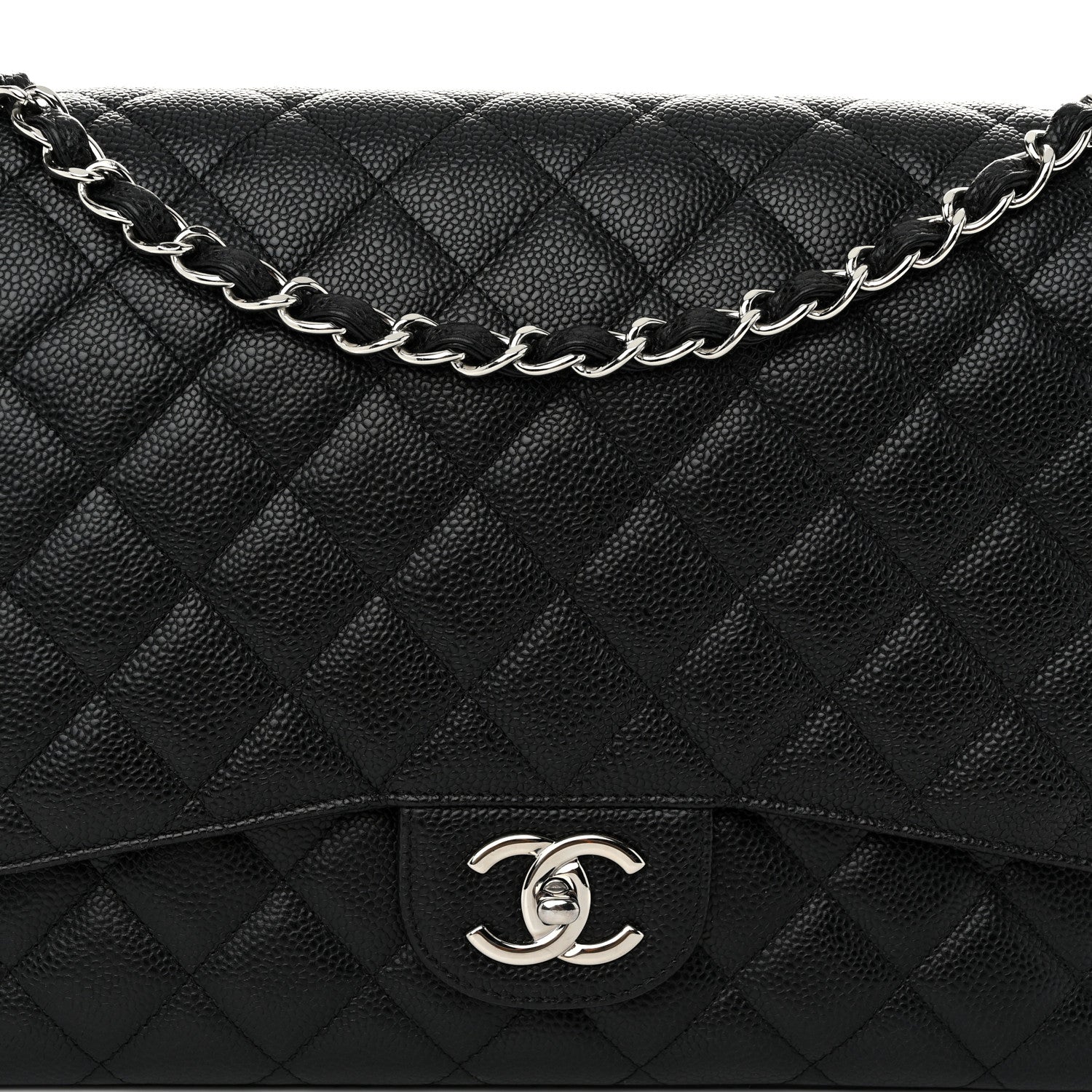 Chanel Caviar Quilted Maxi Double Flap Black 8 of 11