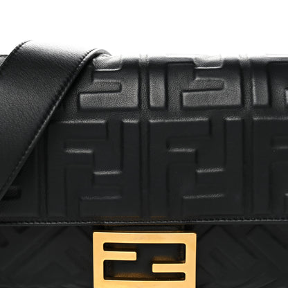Fendi Nappa FF 1974 Embossed Baguette Black 7 of 11