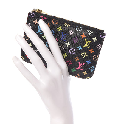 Louis Vuitton Monogram Multicolor Key Pouch Black Violet 2 of 7