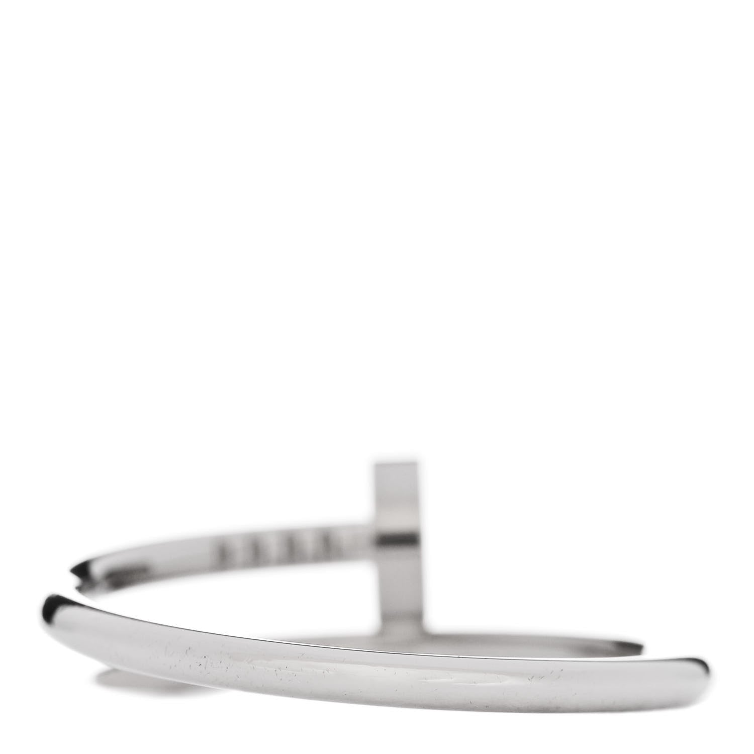 Cartier 18K White Gold Small Juste Un Clou Ring 59 8.75 3 of 4