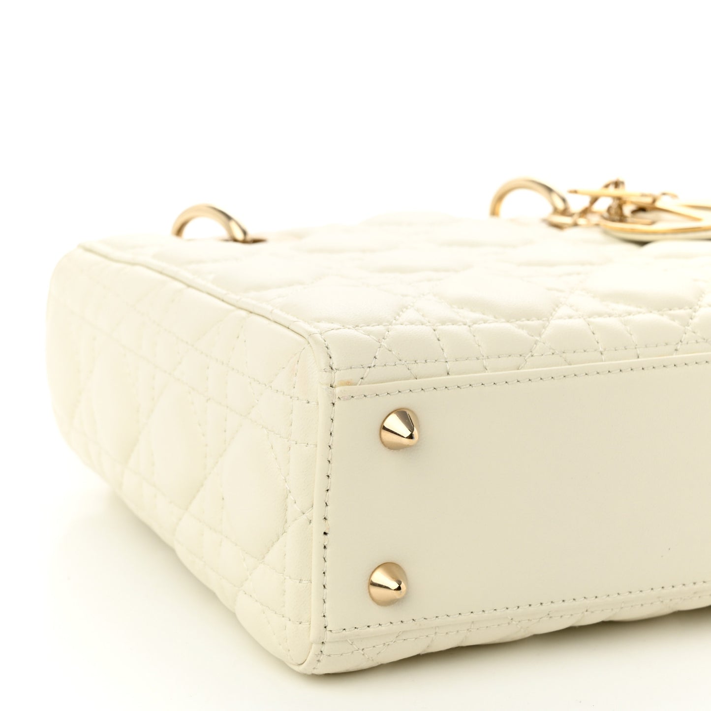 Lambskin Cannage Small My ABCDior Lady Dior White