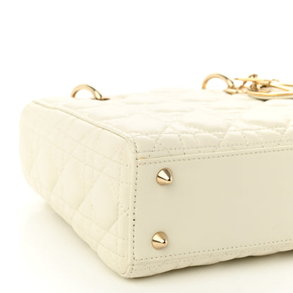 Christian Dior Lambskin Cannage Small My ABCDior Lady Dior White 8 of 9