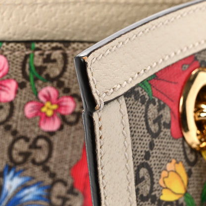 Gucci GG Supreme Monogram Flora Textured Calfskin Small Padlock Tote Beige Ebony Multicolor Mystic White 11 of 16