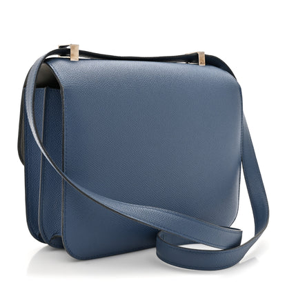 Hermes Epsom Constance Verso 24 Bleu Agate Gris Mouette 3 of 19