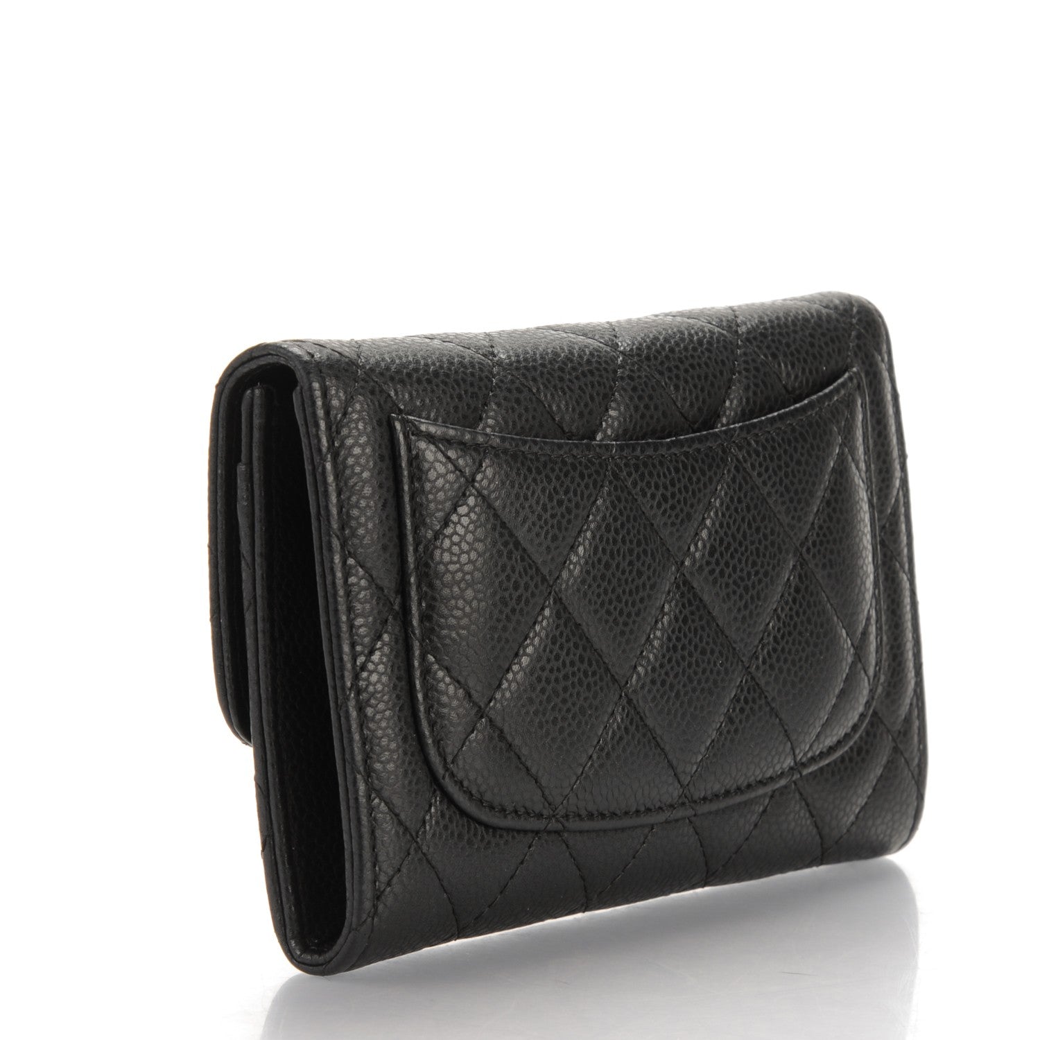 Chanel Caviar Quilted Small Flap Wallet Black 3 of 8