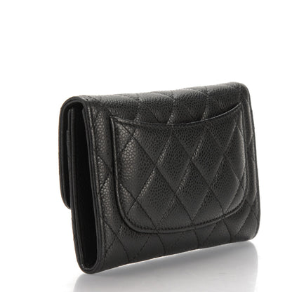 Chanel Caviar Quilted Small Flap Wallet Black 3 of 8