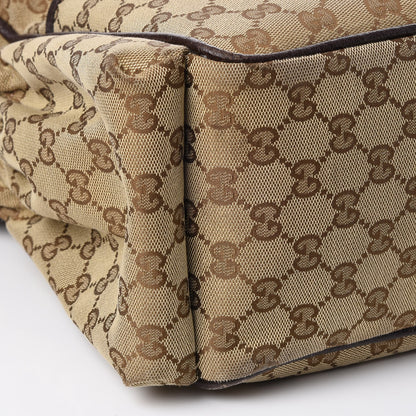 Gucci Monogram Natural Pigskin Large Diaper Bag Beige Ebony Cocoa Dark Chocolate 12 of 14