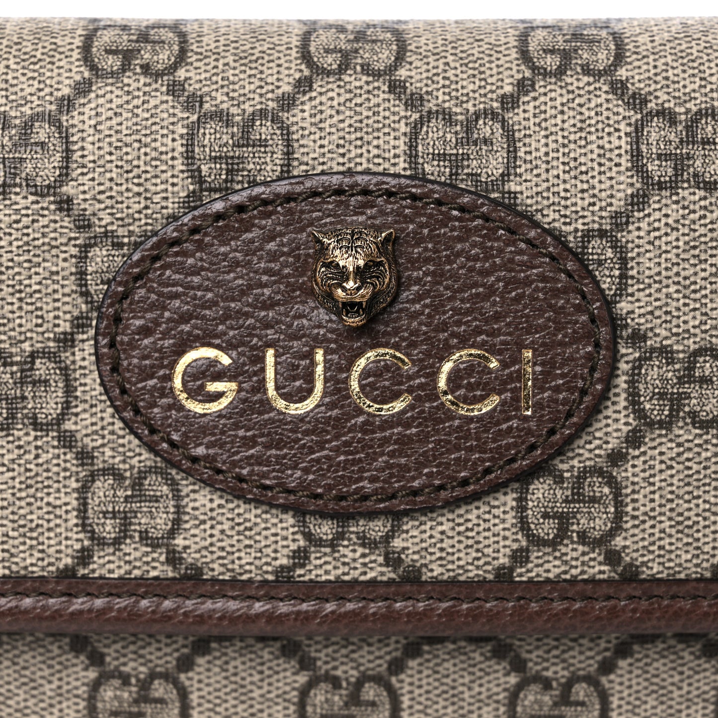 GG Supreme Monogram Neo Vintage Web Belt Bag Brown