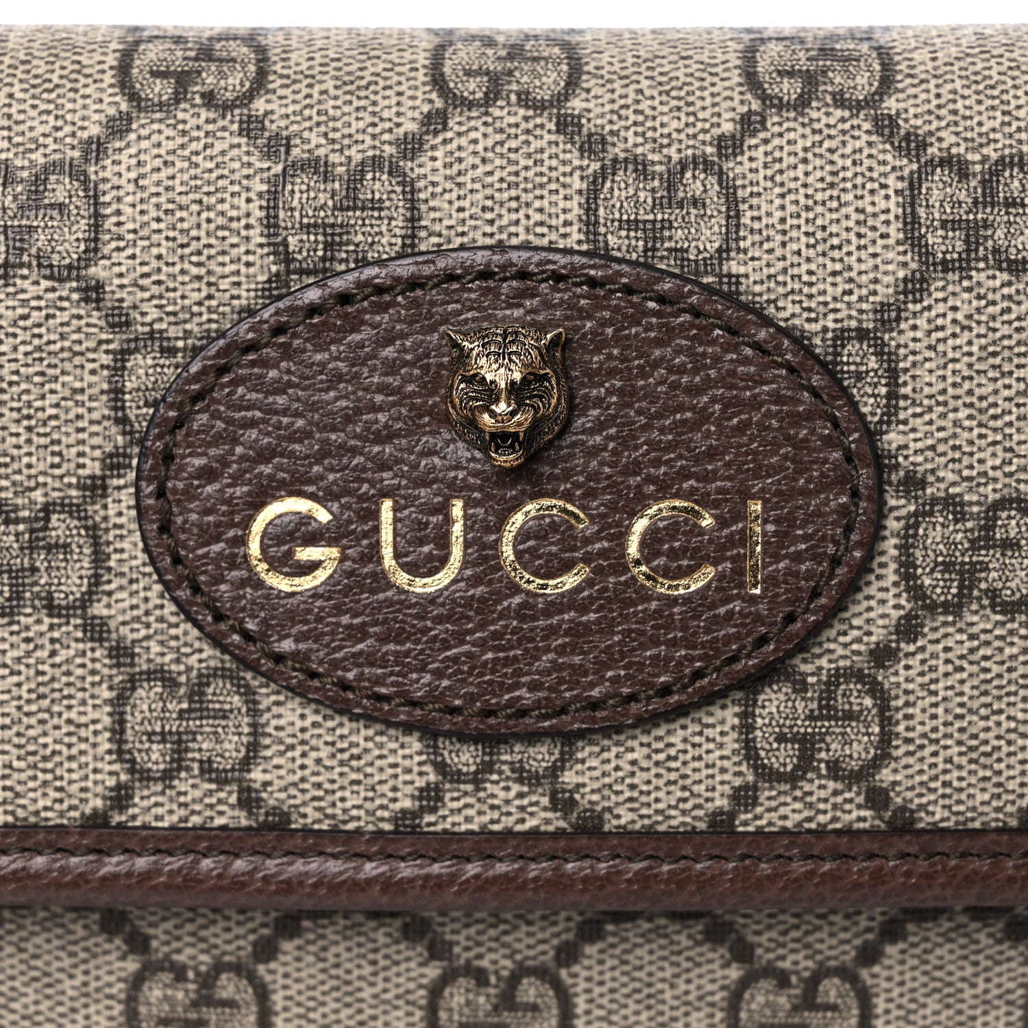 Gucci GG Supreme Monogram Neo Vintage Web Belt Bag Brown 11 of 12