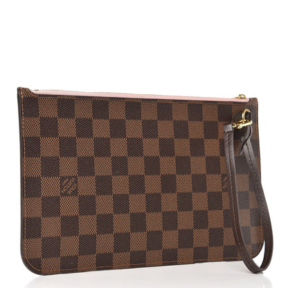 Louis Vuitton Damier Ebene Neverfull MM GM Pochette Rose Ballerine 3 of 8