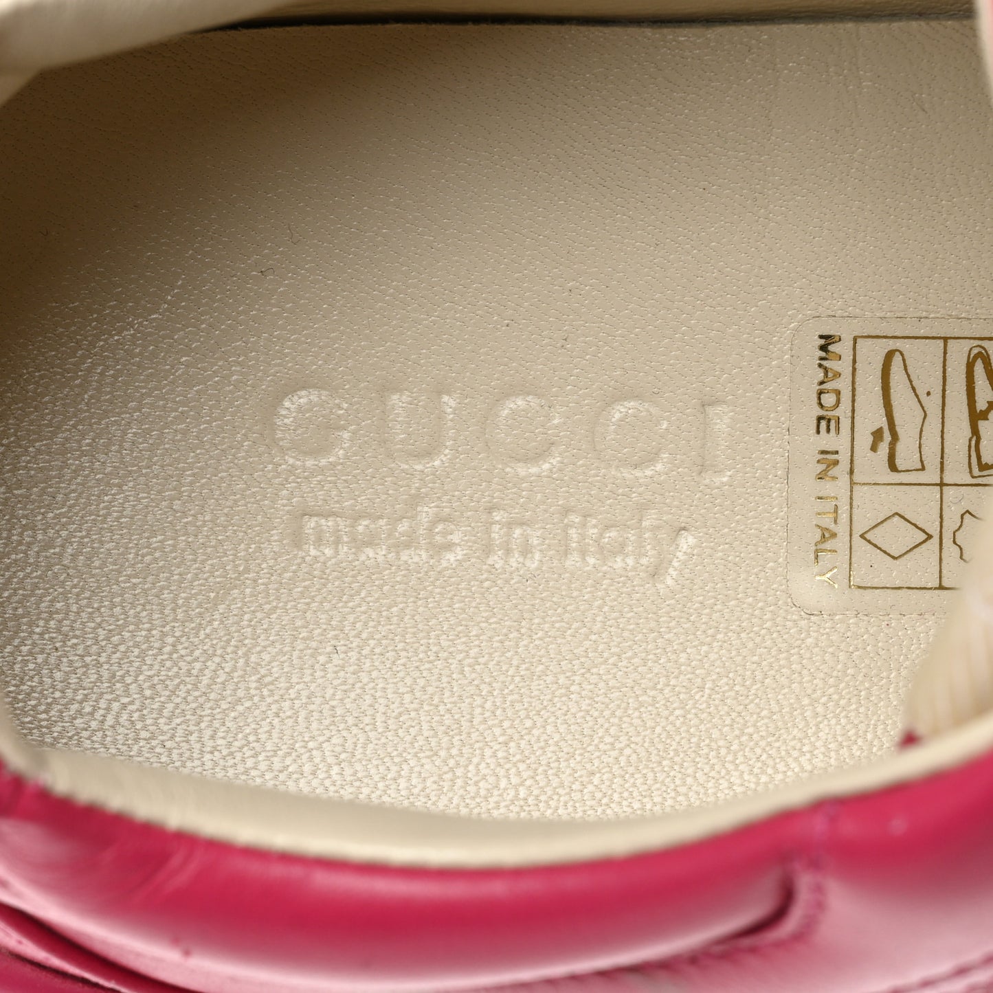 Calfskin Logo Womens Rhyton Sneakers 35 Box Pink