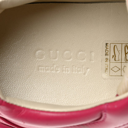 Gucci Calfskin Logo Womens Rhyton Sneakers 35 Box Pink 7 of 10