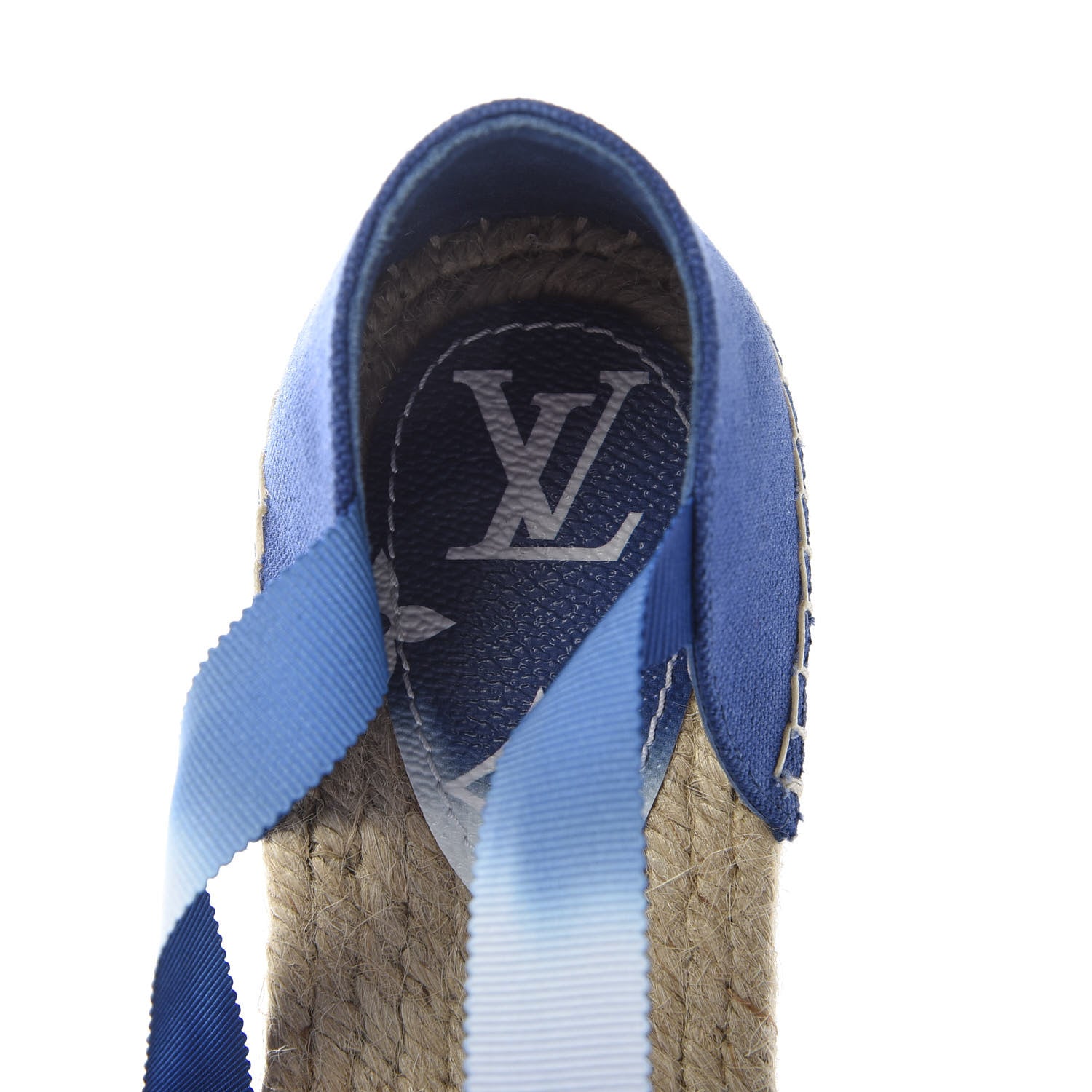 Louis Vuitton Canvas Escale Starboard Espadrille Flats 39.5 Blue 7 of 9