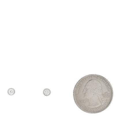 Tiffany Platinum Diamond .34ctw Elsa Peretti Diamonds By The Yard Earrings 2 of 5