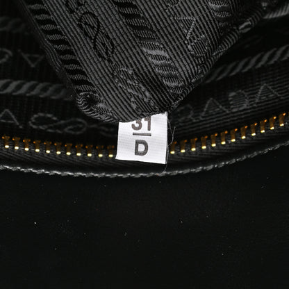 Prada Jacquard Saffiano Triangolo Symbole Embroidered Small Tote Black Corda 7 of 10